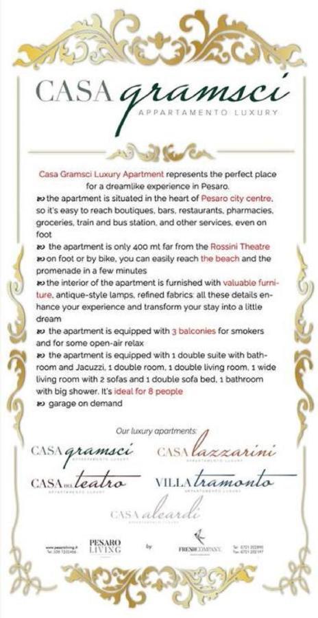 Casa Gramsci Luxury Apartment Pesaro Luaran gambar